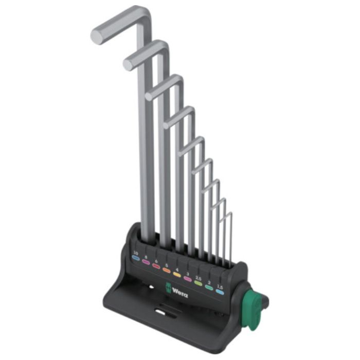 Wera　950/9　ヘックスプラス　8　Lキーセット　ミリサイズ、　クロームメッキ