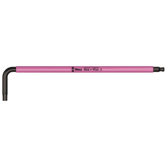 Wera　950　SPKL　Hex-Plus　ホールディングファンション　ヘックスプラス六角レンチ　3,0　leuchtpink
