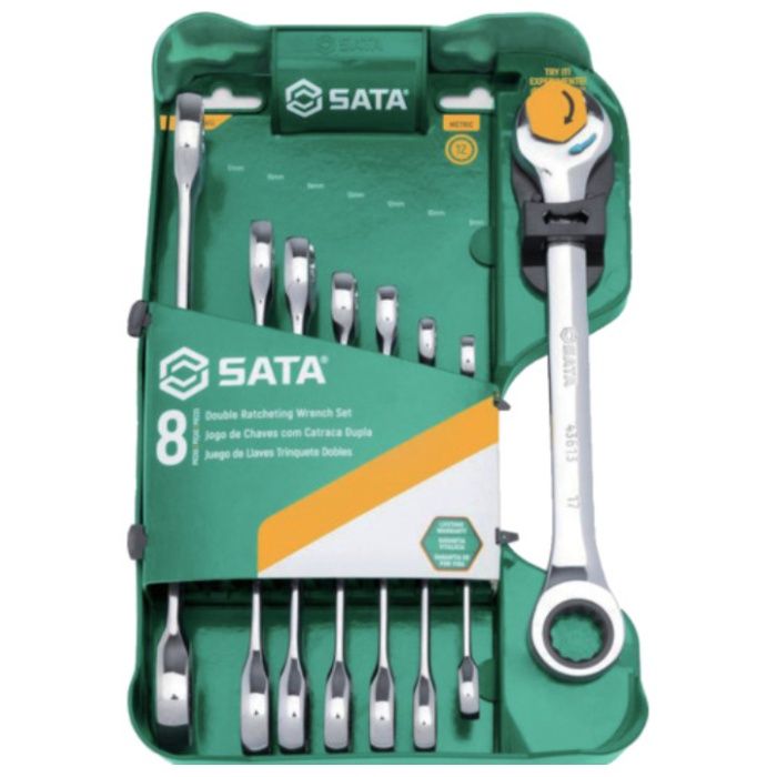 SATA　コンビネーションラチェットクイックレンチセット(8点)