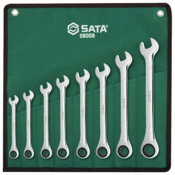 SATA　コンビネーションラチェットレンチセット(8点)