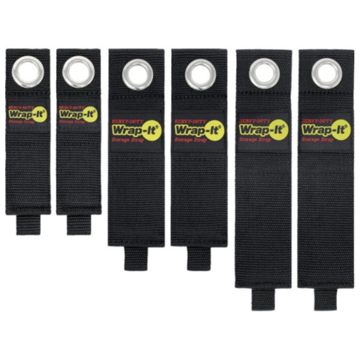 WrapーIt　フック付ストラップHEAVYーDUTY　6本セット(10、13、17インチ各2本)