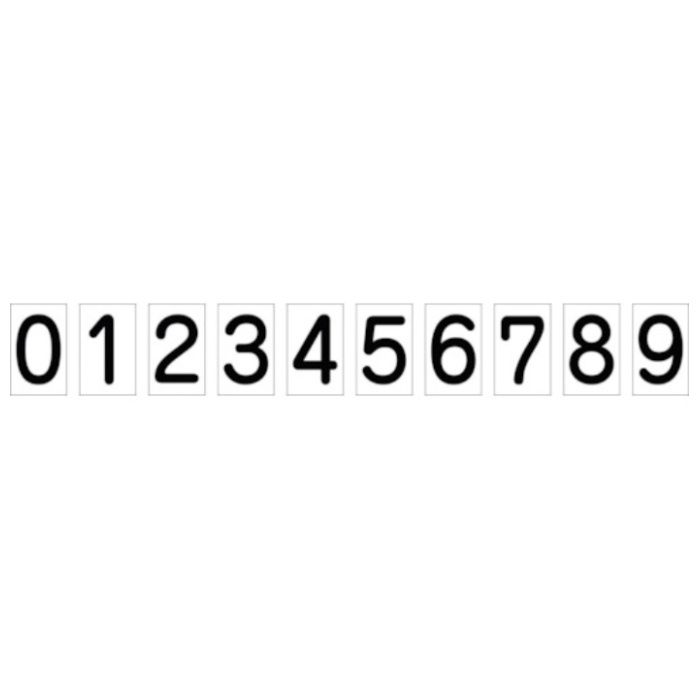 グリーンクロス　安全掲示板用数字マグネット　大(白地黒文字)