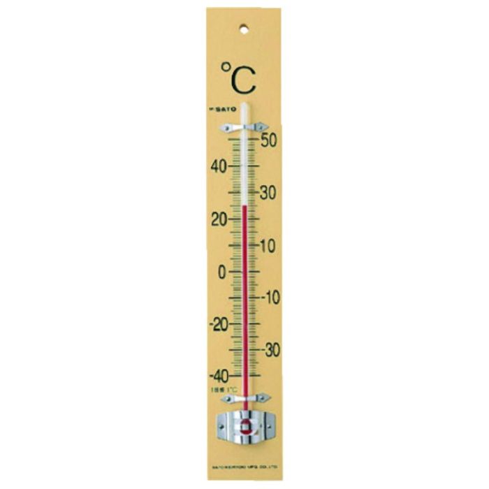 佐藤　板付温度計(フック箱)-40〜50℃　(1510-40)