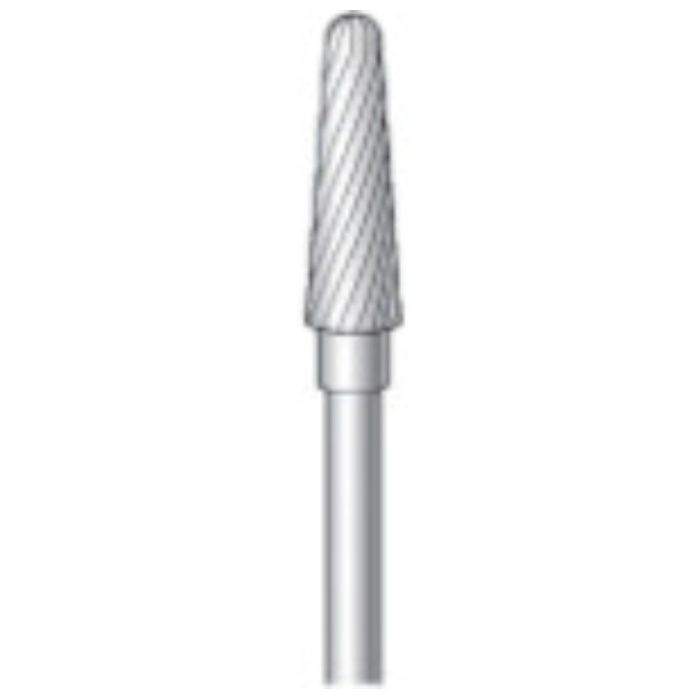 ナカニシ　超硬カッター　テーパー先丸型　シングルカット　φ4×13×軸φ2.34