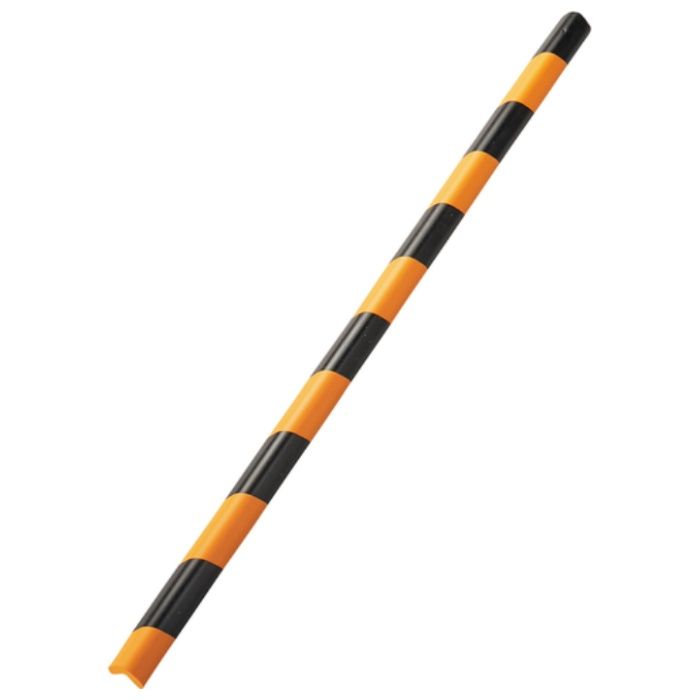 緑十字　トラ柄コーナー用ガードクッション　L型タイプ　黄/黒　CGL-M-TR　34×34×900mm　裏テープ付