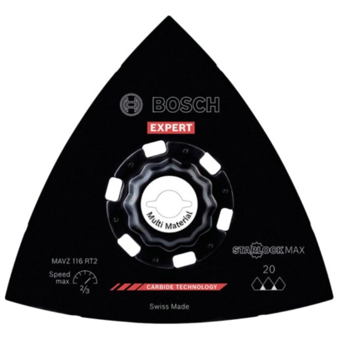 ボッシュ　超硬マルチツールブレード(カットソー)スターロックマックス　サンディングプレート　MAVZ116RT2