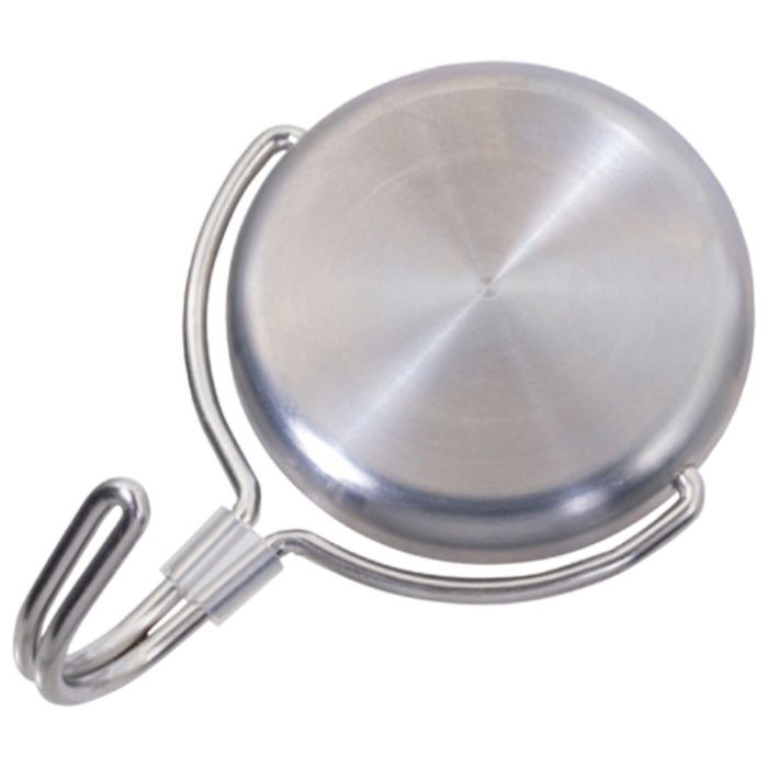 緑十字　パワーマグネットフックフラット　シルバー　76×51×33mm