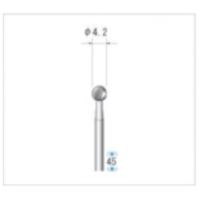 ナカニシ　精密スチールカッター　12本入　球型　φ4.2×軸φ2.34