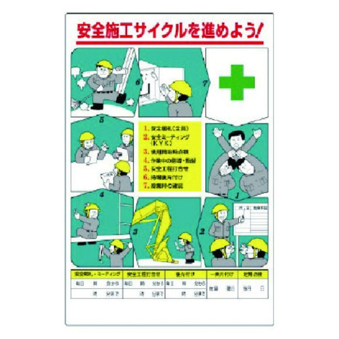 ユニット　安全施工サイクル標識