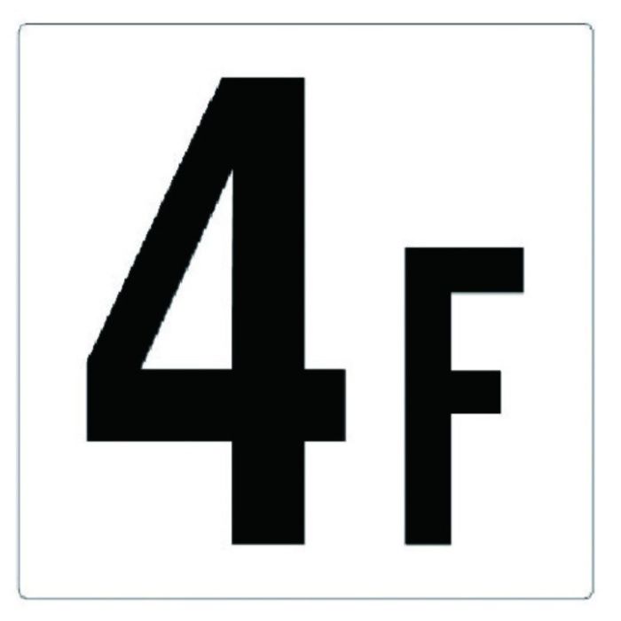 ユニット　階数表示板4F