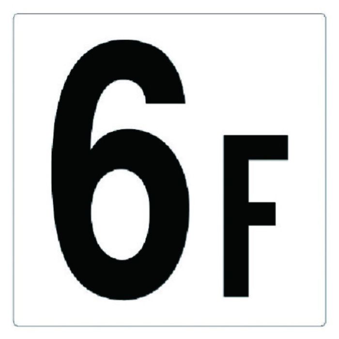 ユニット　階数表示板6F