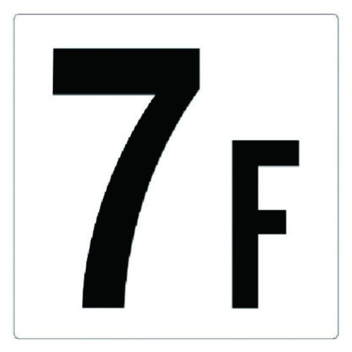 ユニット　階数表示板7F