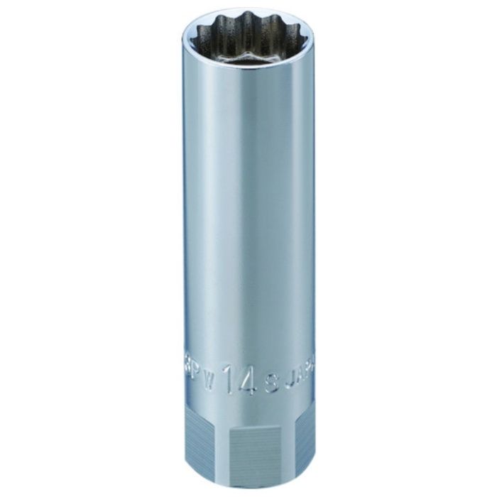 TONE　プラグソケット(自動車整備用)　(12角・マグネット付)　対辺寸法16.0mm　差込角9.5mm