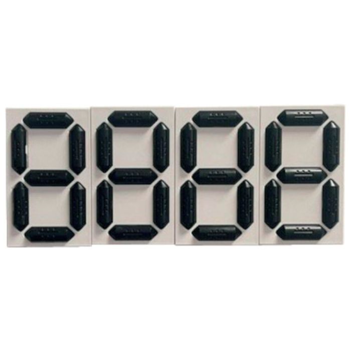 緑十字　くるっと3Dデジタル数字札　KDS-201　4個セット　88×53×16mm　裏面マグネット付き