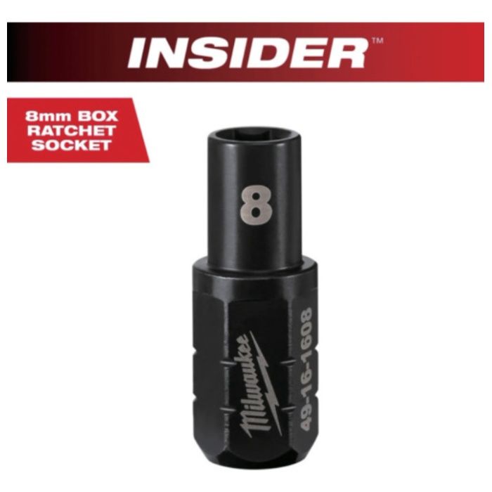 milwaukee　INSIDER　パススルーラチェット専用ソケット(貫通タイプ)　8mm