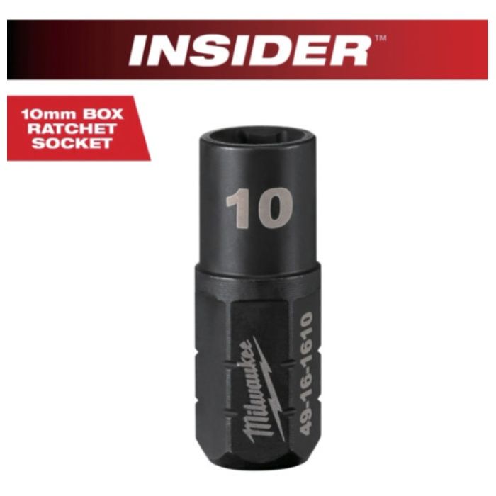 milwaukee　INSIDER　パススルーラチェット専用ソケット(貫通タイプ)　10mm