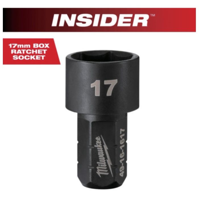 milwaukee　INSIDER　パススルーラチェット専用ソケット(非貫通タイプ)　17mm