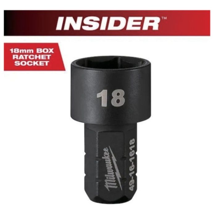 milwaukee　INSIDER　パススルーラチェット専用ソケット(非貫通タイプ)　18mm