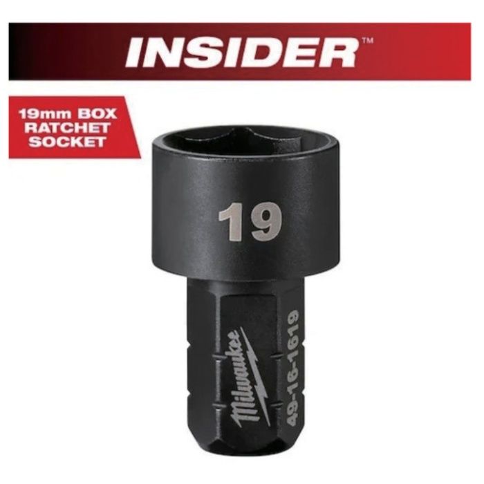 milwaukee　INSIDER　パススルーラチェット専用ソケット(非貫通タイプ)　19mm