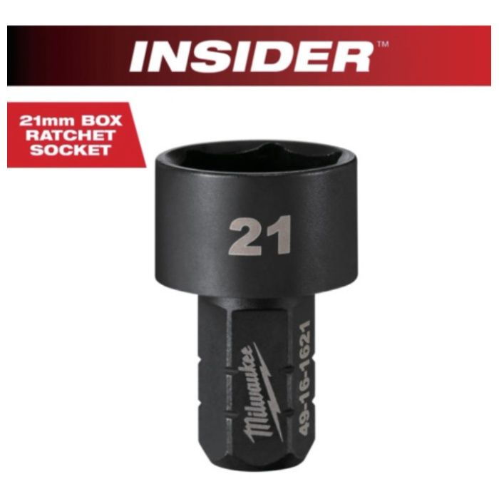 milwaukee　INSIDER　パススルーラチェット専用ソケット(非貫通タイプ)　21mm