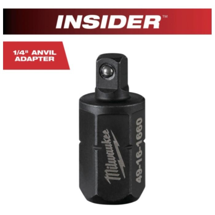 milwaukee　INSIDER　パススルーラチェット専用　1/4インチ(6.35mm)角　アンビルアダプター