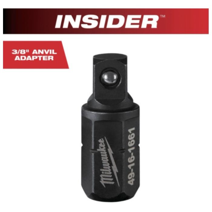milwaukee　INSIDER　パススルーラチェット専用　3/8インチ(9.5mm)角　アンビルアダプター