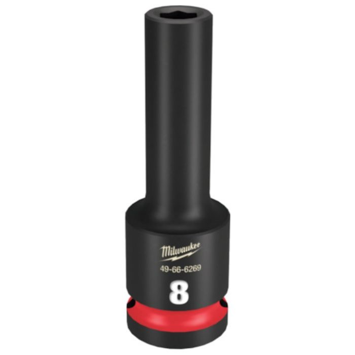 milwaukee　SHOCKWAVE　IMPACT　DUTY　ディープインパクトソケット　1/2インチ(12.7mm)角　8mm