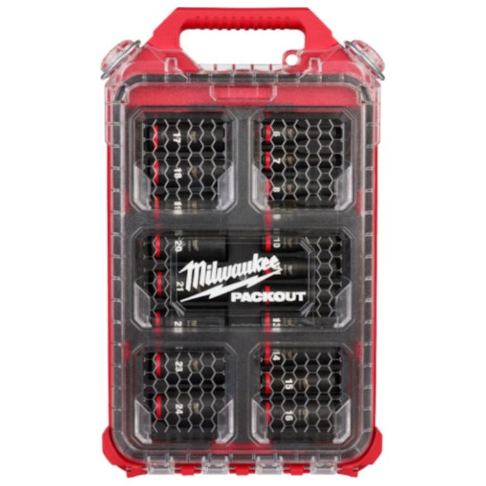 milwaukee　SHOCKWAVE　IMPACT　DUTY　ディープインパクトソケット　3/8インチ(9.5mm)角　19PCS　PACKOUTセット