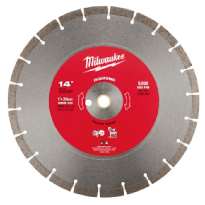milwaukee　14インチ(356mm)ダイヤモンドブレード(セグメント型)