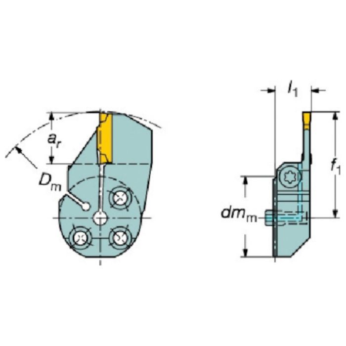 SANDVIK　コロターンSL　コロカット1・2用端面溝入れブレード(420)