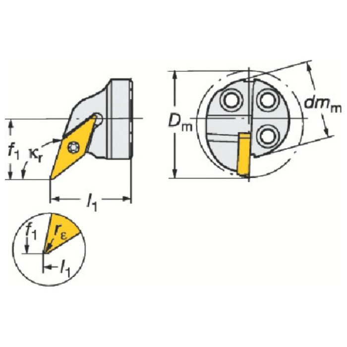 SANDVIK　コロターンSL　コロターン107用カッティングヘッド(410)