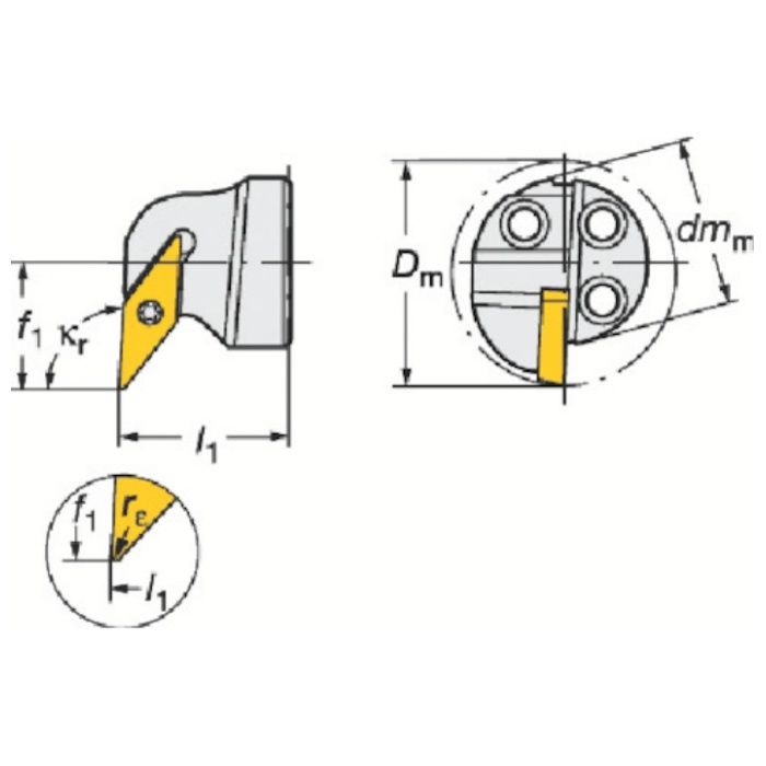 SANDVIK　コロターンSL　コロターン107用カッティングヘッド(410)