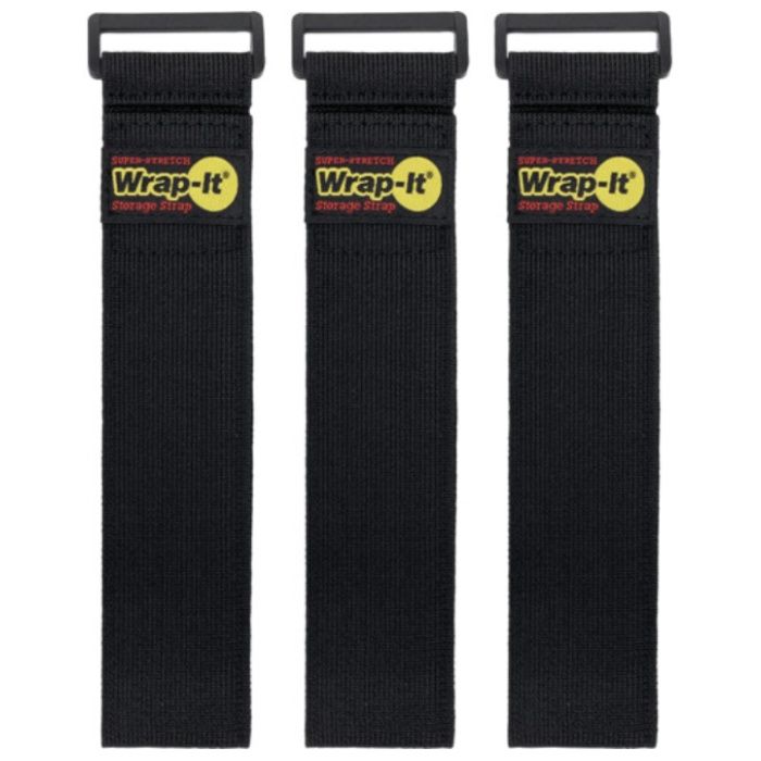 WrapーIt　配線コード用伸縮性収納ストラップ　18インチ　黒