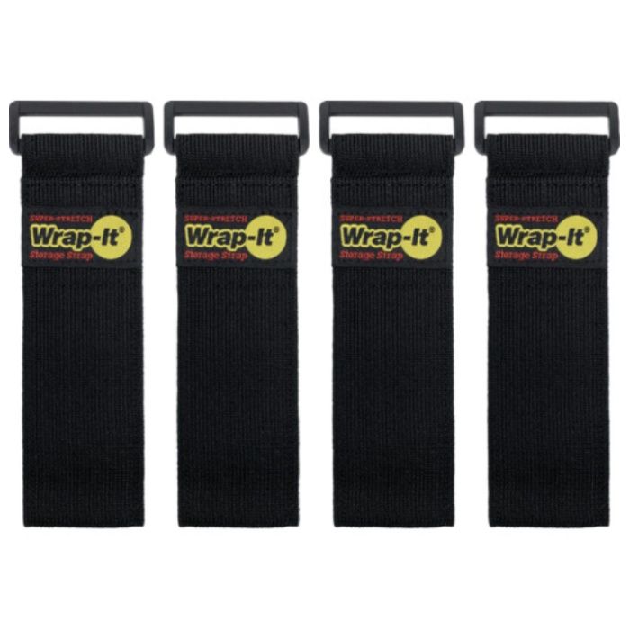 WrapーIt　配線コード用伸縮性収納ストラップ　12インチ　黒
