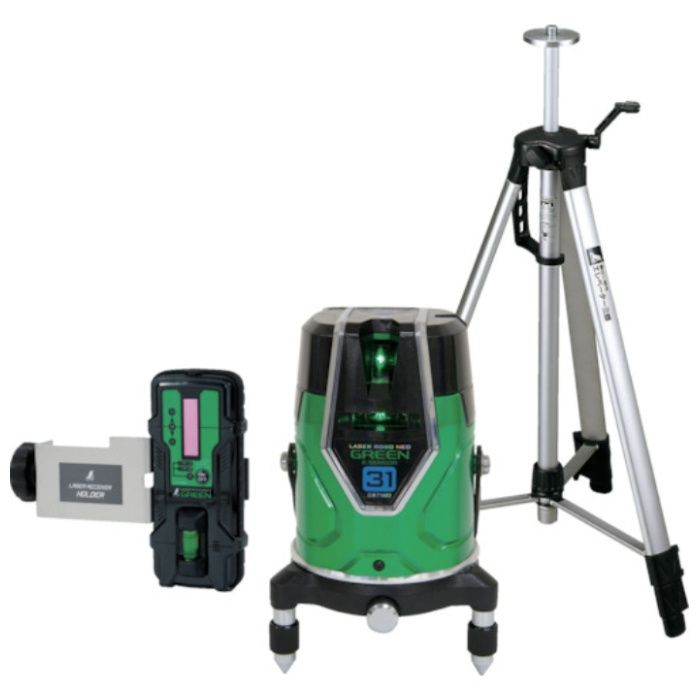 シンワ　【売切廃番】　レーザーロボ_グリーン_NeoESensor31_受光器・三脚セット