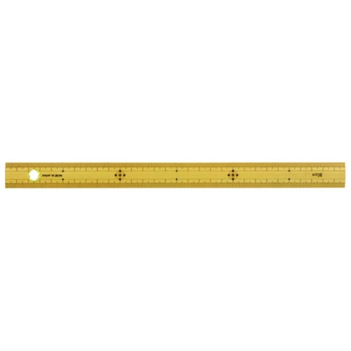 シンワ　竹製ものさし　30cm　上下段1mmピッチ　ハトメ付