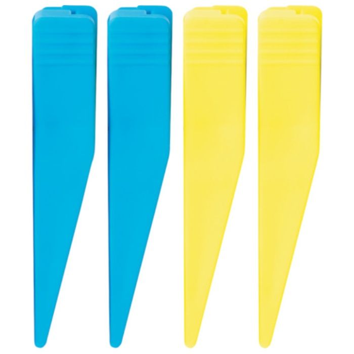 シンワ　標尺クリップ　巾60mm用　青・黄　各2個入