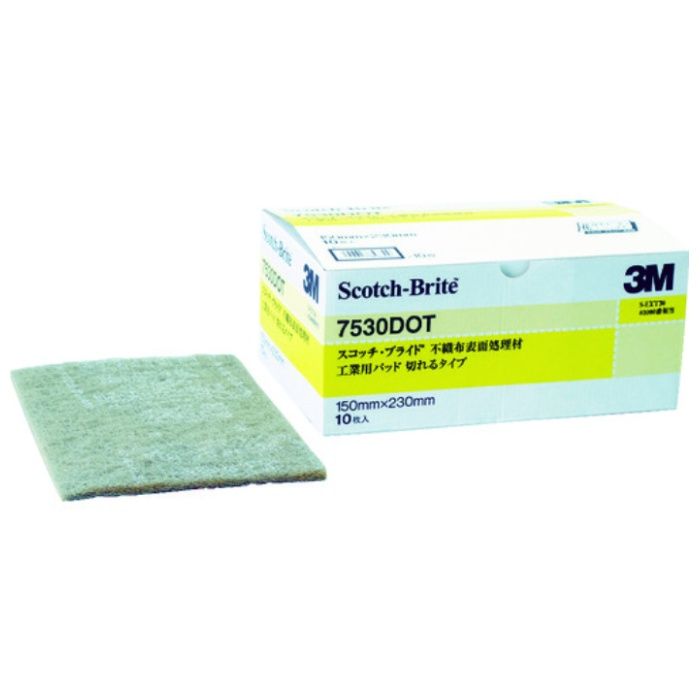 3M　スコッチ・ブライト　工業用パッド　切れるタイプ　#3000相当　うす茶　BOX(10枚入)