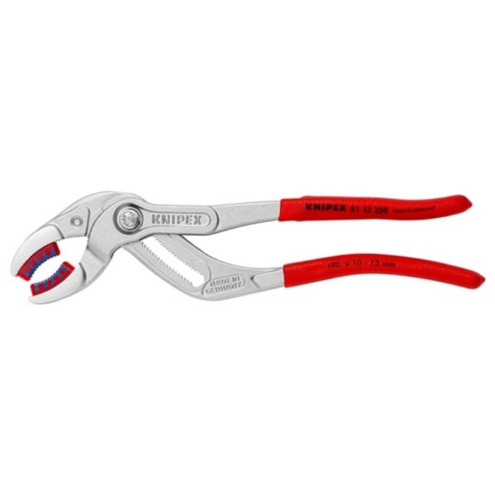 KNIPEX　パイププライヤー(プラスチックジョー付き)クロムメッキ(SB店頭展示パッケージ仕様)