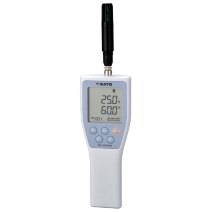 佐藤　デジタル温湿度計(無線通信機能付)SK-110TRHーB(一体センサセット)(8140-10)