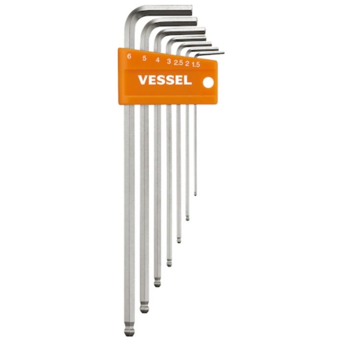 VESSEL　六角棒レンチセット　8307BP-L　本締めボールポイントレンチ　7本組ロング