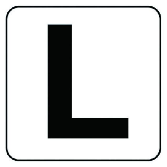 ユニット　アルファベット表示ステッカーL　5枚組　(小)　50×50