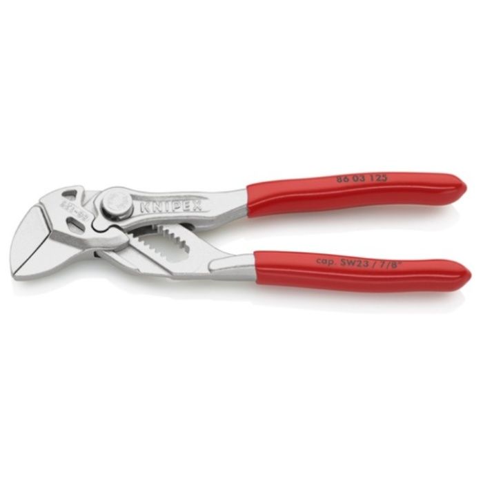KNIPEX　プライヤーレンチ　ソフトプラスチックハンドル　クロムメッキ　125mm(SB展示販売パッケージ仕様)