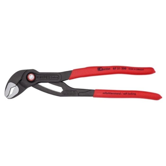 KNIPEX　ウォーターポンププライヤー　コブラクイックセット　プラスチックハンドル　250mm　(SB店頭展示パッケージ仕様)