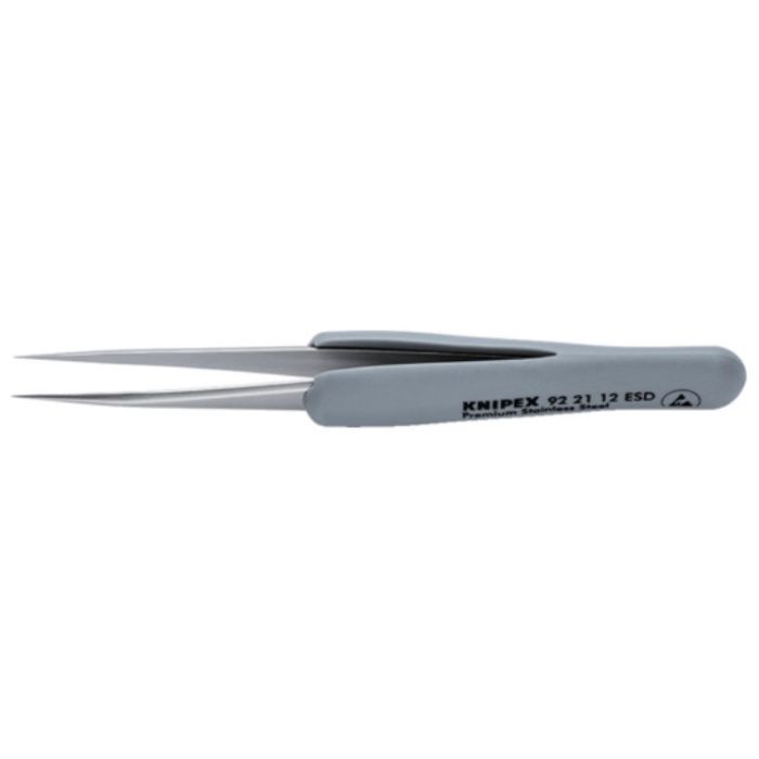KNIPEX　ラバーハンドル付き精密ピンセット　先細　112ММ