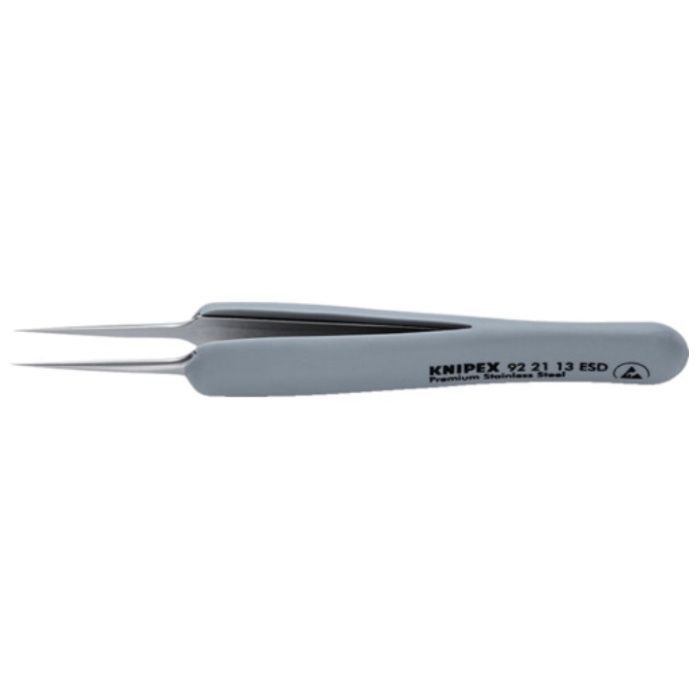 KNIPEX　ラバーハンドル付き精密ピンセット　先極細　112ММ