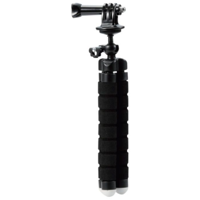 ELECOM　アクションカメラ用アクセサリ　三脚　GoPro　汎用　フレキシブル　ブラック