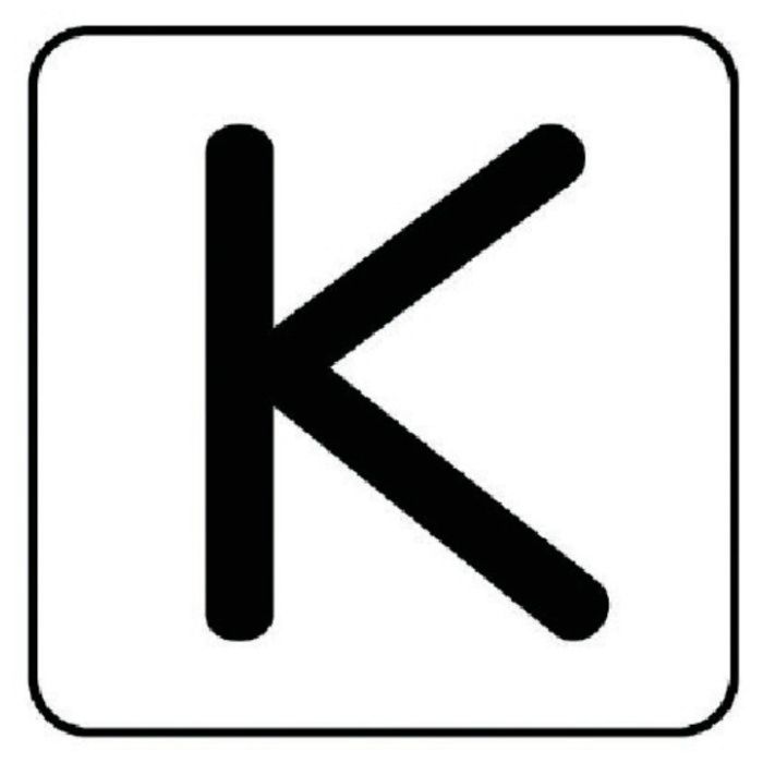 ユニット　配管ステッカー　K(極小)　アルミ　30×30　10枚組