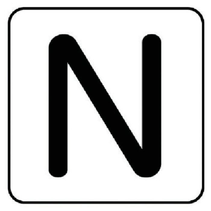 ユニット　配管ステッカー　N(極小)　アルミ　30×30　10枚組