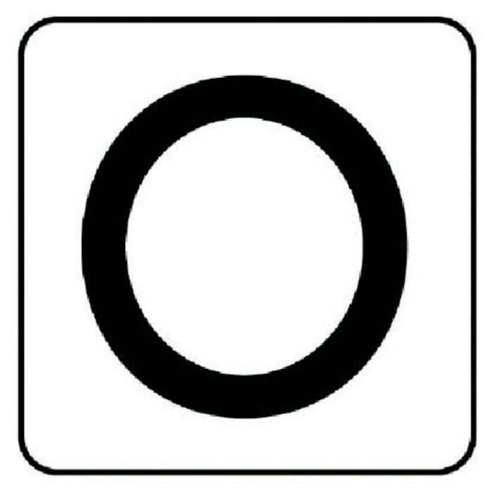 ユニット　配管ステッカー　O(極小)　アルミ　30×30　10枚組